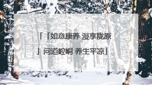 「如意康养 漫享陇原」问道崆峒 养生平凉