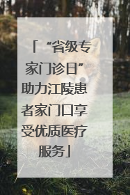 “省级专家门诊日”助力江陵患者家门口享受优质医疗服务