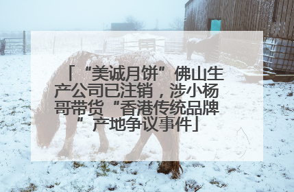 “美诚月饼”佛山生产公司已注销，涉小杨哥带货“香港传统品牌”产地争议事件