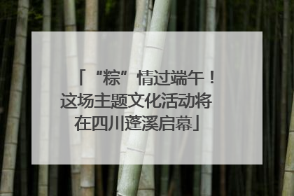 “粽”情过端午！这场主题文化活动将在四川蓬溪启幕