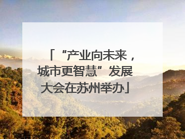 “产业向未来，城市更智慧”发展大会在苏州举办
