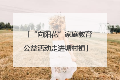 “向阳花”家庭教育公益活动走进塘村镇
