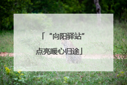 “向阳驿站”点亮暖心归途