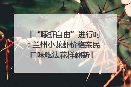 “嗦虾自由”进行时：兰州小龙虾价格亲民口味吃法花样翻新