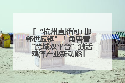 “杭州直播间+邯郸供应链”！角兽营“跨域双平台”激活鸡泽产业新动能