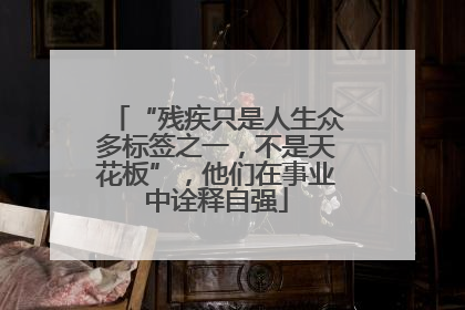 “残疾只是人生众多标签之一，不是天花板”，他们在事业中诠释自强
