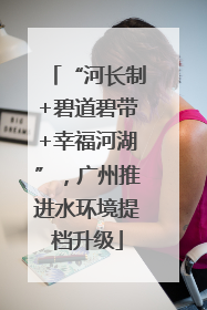 “河长制+碧道碧带+幸福河湖”，广州推进水环境提档升级