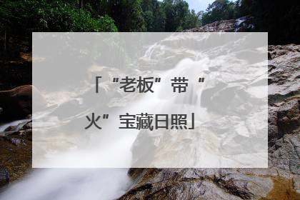 “老板”带“火”宝藏日照