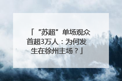 “苏超”单场观众首超3万人：为何发生在徐州主场？