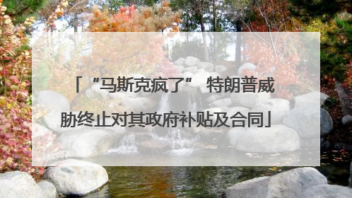 “马斯克疯了” 特朗普威胁终止对其政府补贴及合同