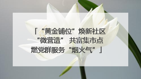 “黄金铺位”焕新社区“微营造” 共富集市点燃党群服务“烟火气”