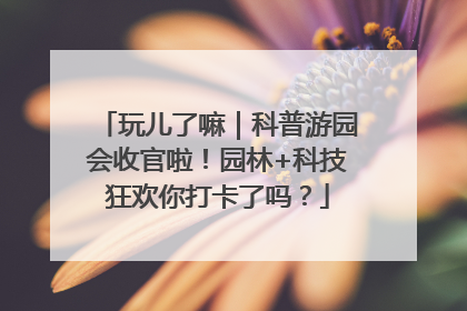 玩儿了嘛｜科普游园会收官啦！园林+科技狂欢你打卡了吗？