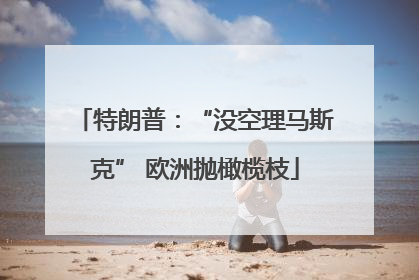 特朗普：“没空理马斯克” 欧洲抛橄榄枝