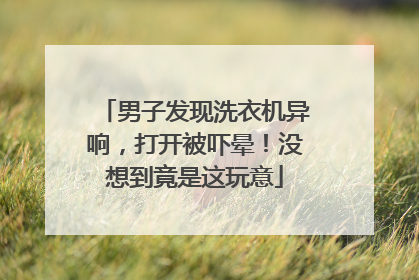 男子发现洗衣机异响，打开被吓晕！没想到竟是这玩意