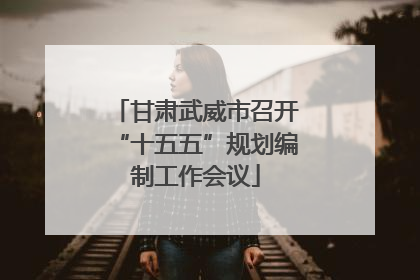 甘肃武威市召开“十五五”规划编制工作会议