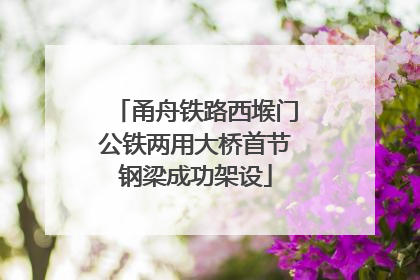 甬舟铁路西堠门公铁两用大桥首节钢梁成功架设