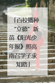 百校播种“立德”新苗《阳光少年报》照亮南召学子求知路