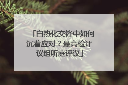 白热化交锋中如何沉着应对？最高检评议组听庭评议