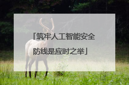 筑牢人工智能安全防线是应时之举
