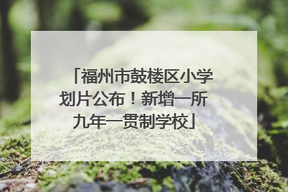 福州市鼓楼区小学划片公布！新增一所九年一贯制学校