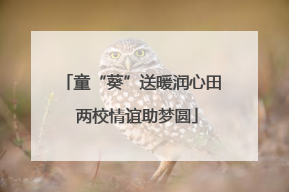 童“葵”送暖润心田 两校情谊助梦圆