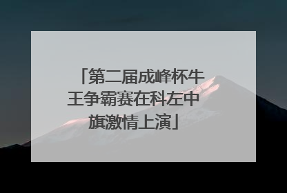第二届成峰杯牛王争霸赛在科左中旗激情上演