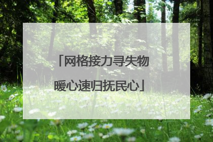 网格接力寻失物 暖心速归抚民心