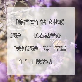 粽香盈车站 文化暖旅途——长春站举办 “美好旅途‘粽’享端午”主题活动