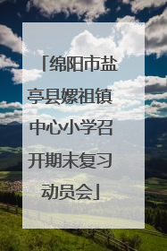 绵阳市盐亭县嫘祖镇中心小学召开期末复习动员会
