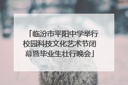 临汾市平阳中学举行校园科技文化艺术节闭幕暨毕业生壮行晚会