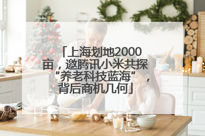 上海划地2000亩，邀腾讯小米共探“养老科技蓝海”，背后商机几何