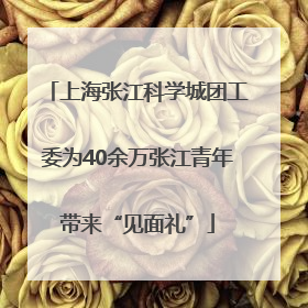 上海张江科学城团工委为40余万张江青年带来“见面礼”