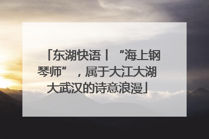 东湖快语丨“海上钢琴师”，属于大江大湖大武汉的诗意浪漫