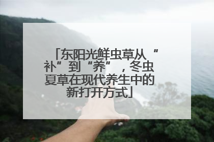 东阳光鲜虫草从“补”到“养”，冬虫夏草在现代养生中的新打开方式