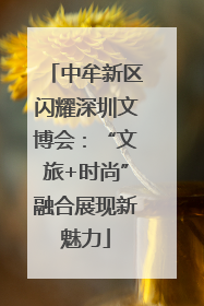 中牟新区闪耀深圳文博会：“文旅+时尚”融合展现新魅力