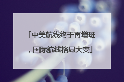 中美航线终于再增班，国际航线格局大变