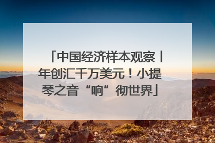 中国经济样本观察丨年创汇千万美元！小提琴之音“响”彻世界