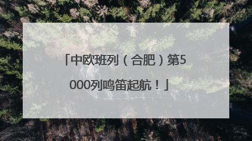 中欧班列（合肥）第5000列鸣笛起航！