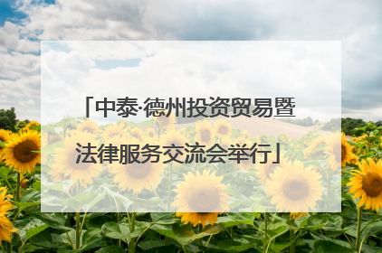 中泰·德州投资贸易暨法律服务交流会举行