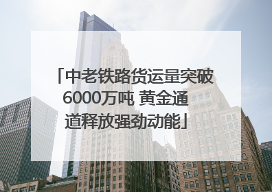 中老铁路货运量突破6000万吨 黄金通道释放强劲动能