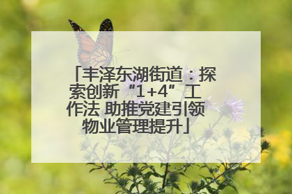 丰泽东湖街道：探索创新“1+4”工作法 助推党建引领物业管理提升