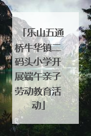 乐山五通桥牛华镇二码头小学开展端午亲子劳动教育活动