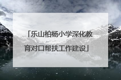 乐山柏杨小学深化教育对口帮扶工作建设