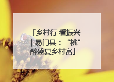 乡村行 看振兴｜易门县：“桃”醉盛夏乡村富