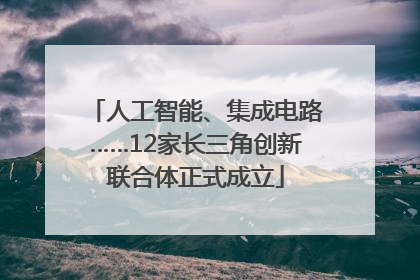 人工智能、集成电路……12家长三角创新联合体正式成立
