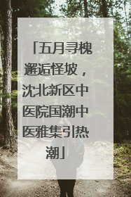五月寻槐邂逅怪坡，沈北新区中医院国潮中医雅集引热潮