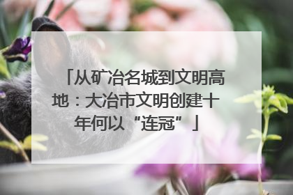 从矿冶名城到文明高地：大冶市文明创建十年何以“连冠”
