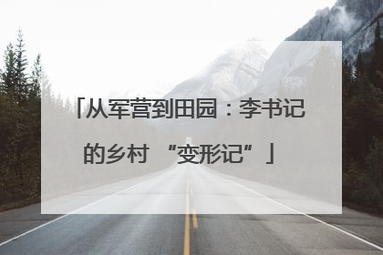 从军营到田园：李书记的乡村 “变形记”