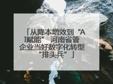 从降本增效到“AI赋能” 河南省管企业当好数字化转型“排头兵”