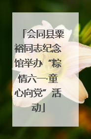 会同县粟裕同志纪念馆举办“粽情六一·童心向党”活动